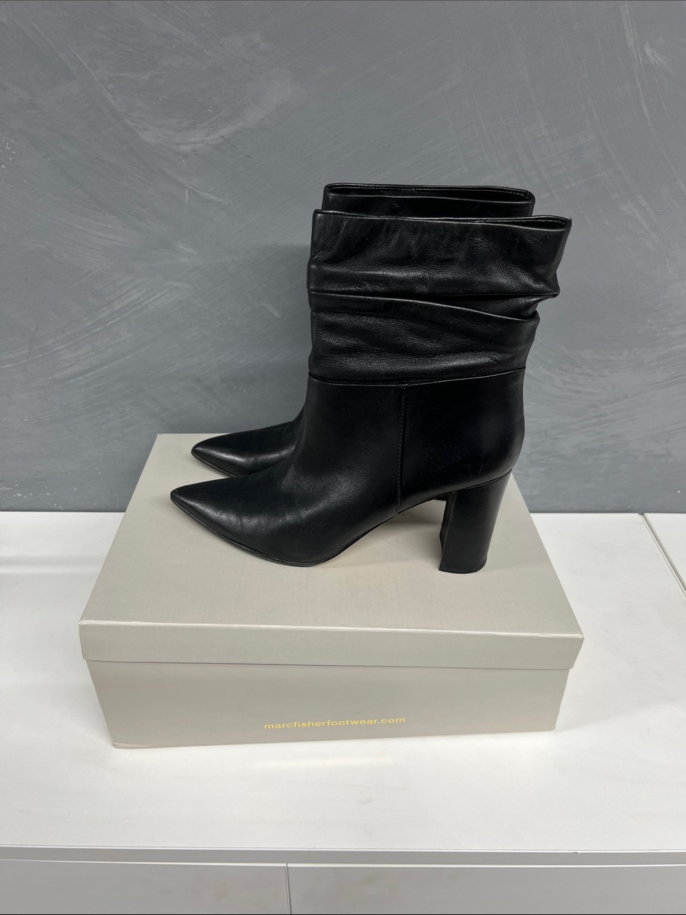 Marc Fisher Black Pointed-Toe Boots